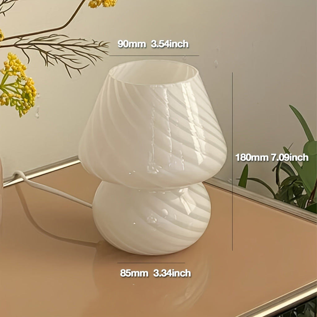 USB Dæmpbar Murano-Stil Glas Svampeinspireret Bordlampe | Temsk