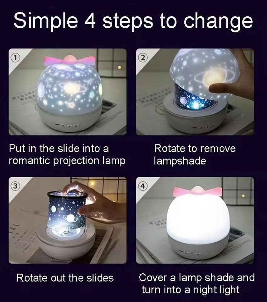 LunaGlow Sphere Magical Star Projector For Kids Room | Temsk