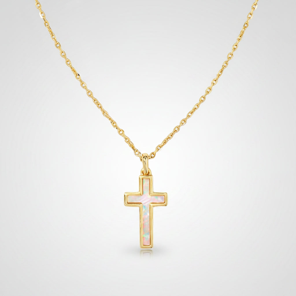Gold Cross Pendant Necklace For Mother's Day Gift, Minimalist Jewelry | Temsk