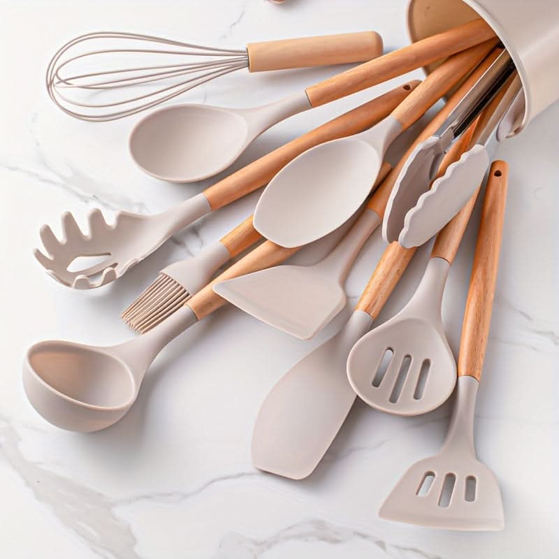 Silicone Kitchen Utensil Set With Heat Resistant Design And Style | Temsk