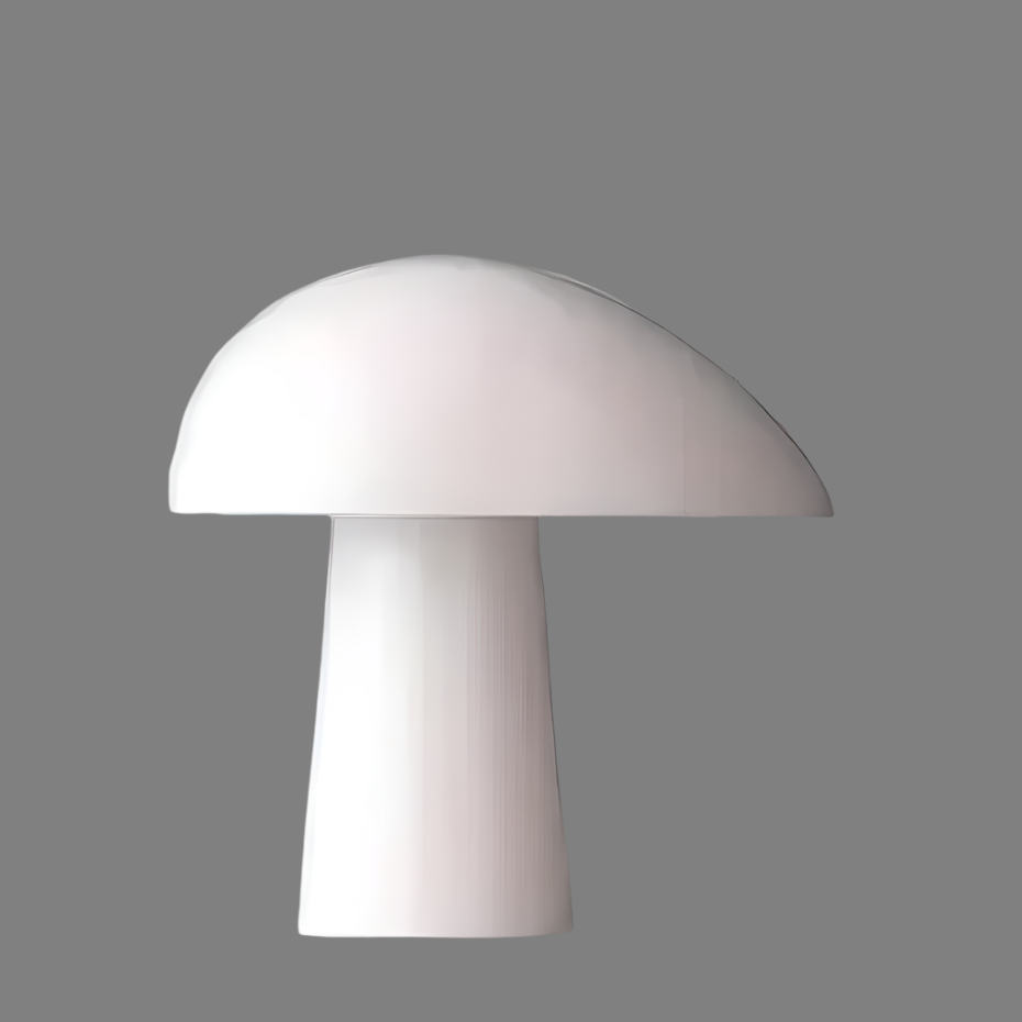 Nova Mushroom Table Lamp With Warm Wood Grain Finish | Temsk