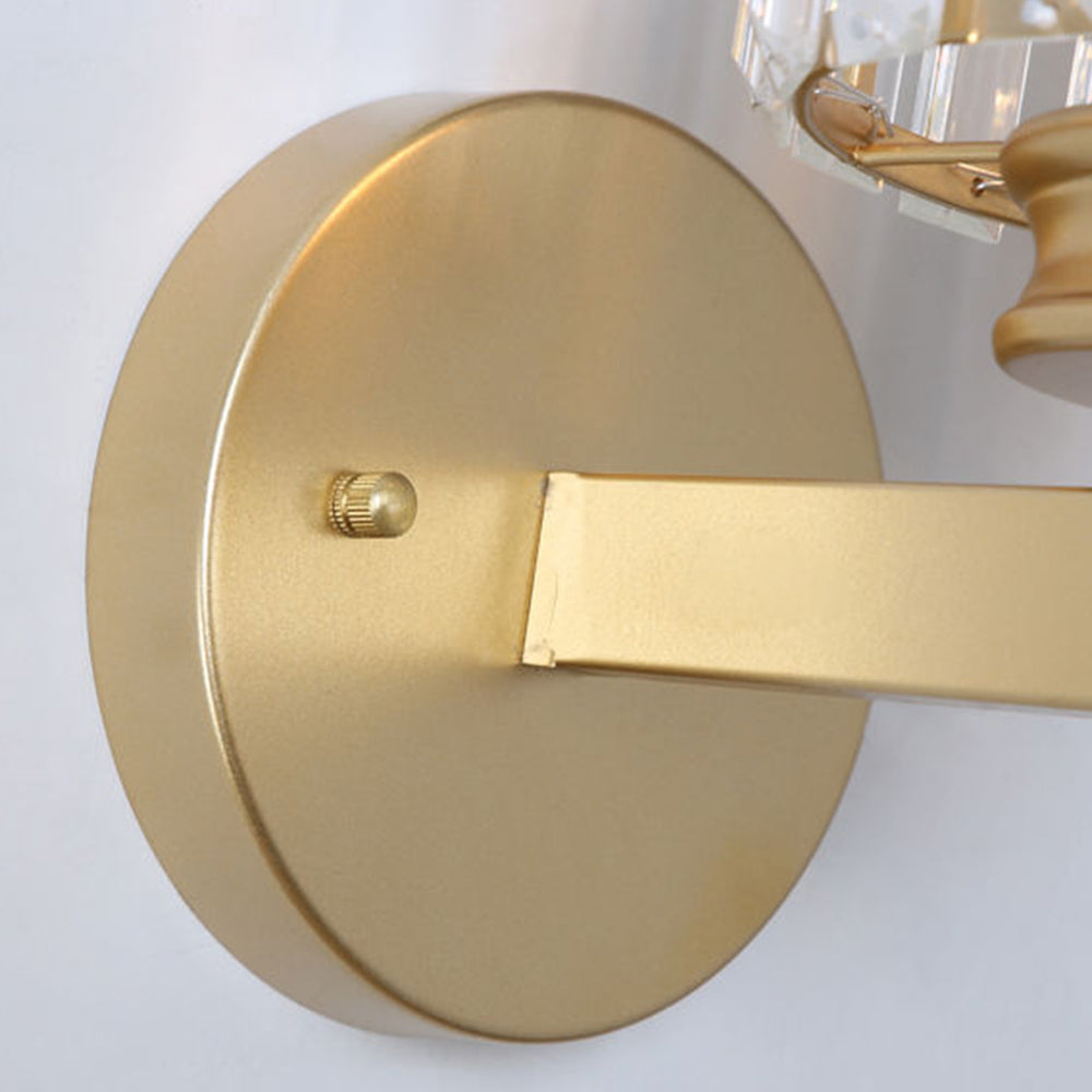 Kristall-Wandleuchte mit Glas- und Eisenfinish | Temsk