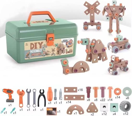 CraftSmith 100-delt værktøjssæt til kreative børn fra 3 år og op | Temsk