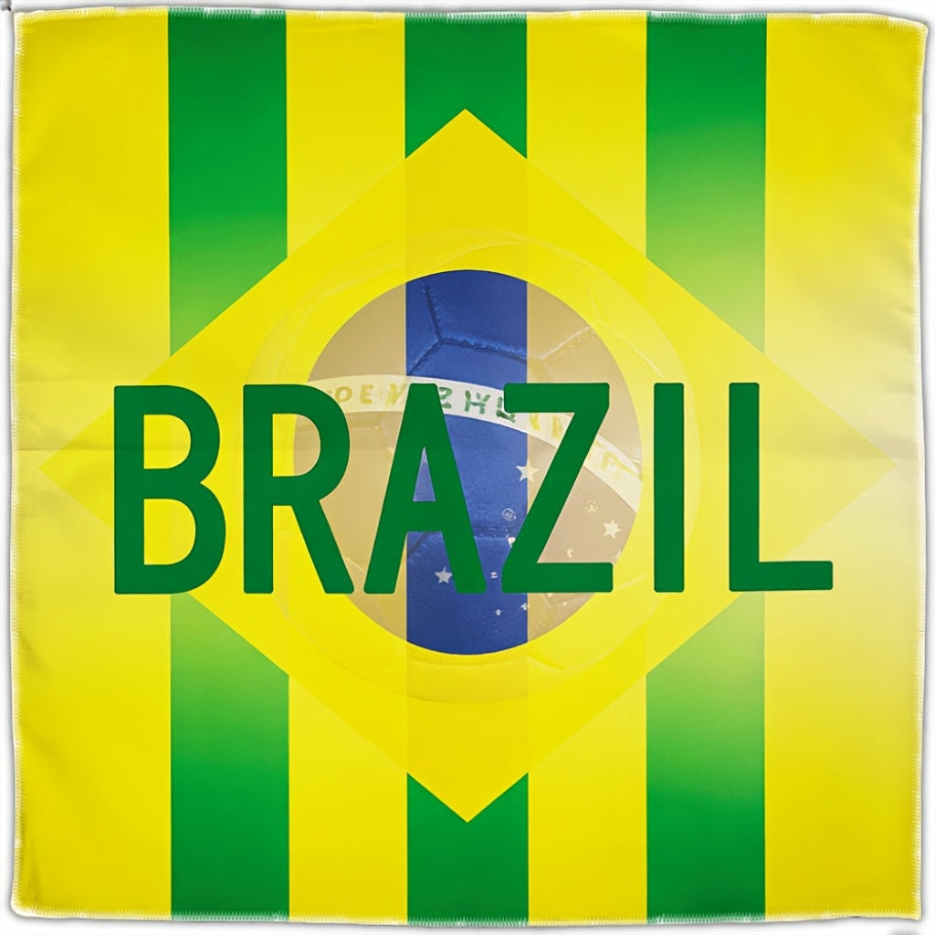 Brasilien-Flagge Reisehandtuch, quadratische Decke für Spiele und Strand | Temsk