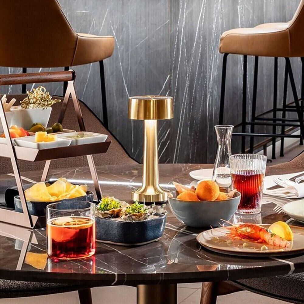 LumaNova Retro LED Wireless Rechargeable Table Lamp For Restaurants | Temsk