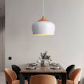 Moderne skandinavische Pendelleuchte mit Eisen- und Holzmaserungs-Design | Temsk