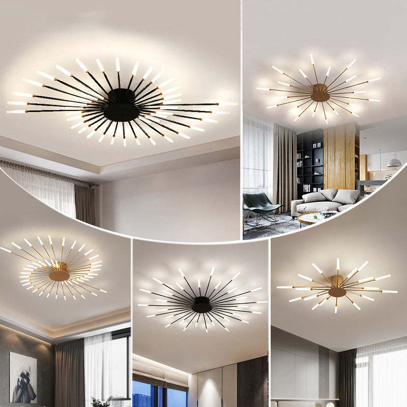 LumaNest Sleek Ceiling Lamp For Living Rooms And Bedrooms With Warm Ambient Lighting | Temsk