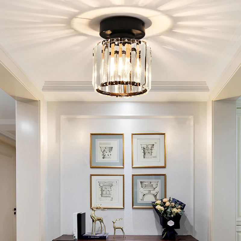Crystal Ceiling Light E27, Surface Mounted, Modern Hall and Living Room | Temsk