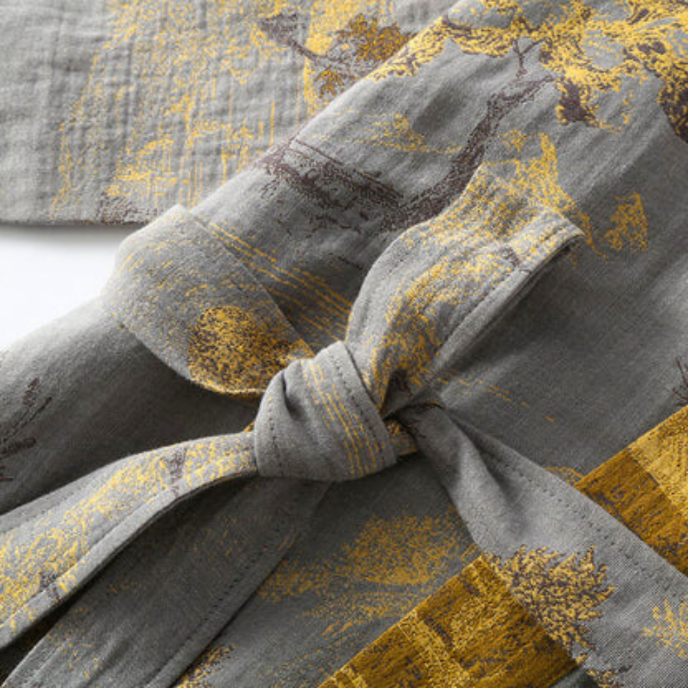 Lumenvale Rustic Kimono Robe Made Of Pure Cotton Fabric | Temsk
