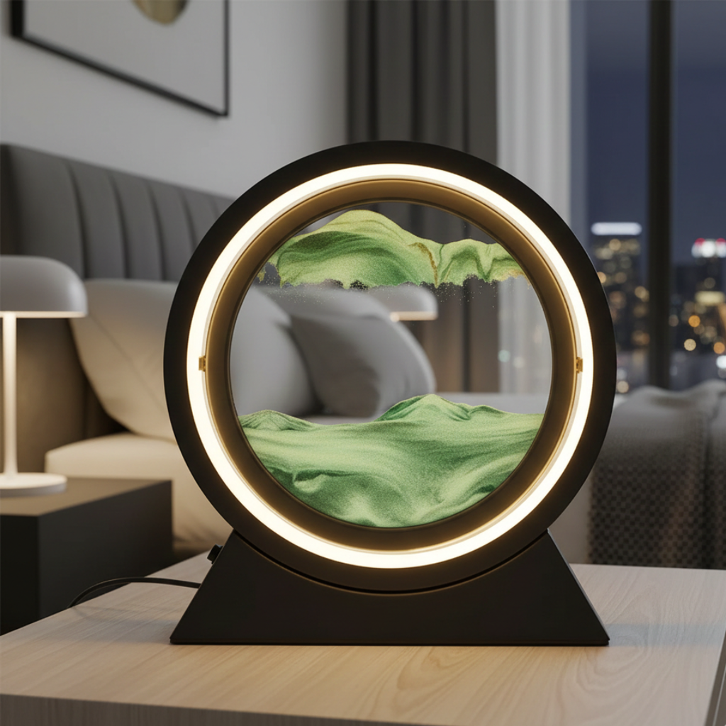 Table Lamp With Moving Sand Art | Temsk