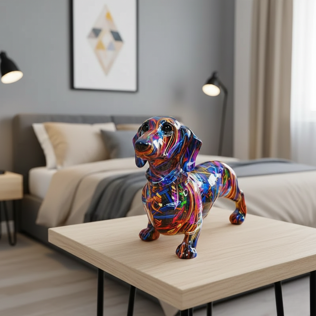 Dachshund Dog Figurine Decor For Home Or Office Display | Temsk