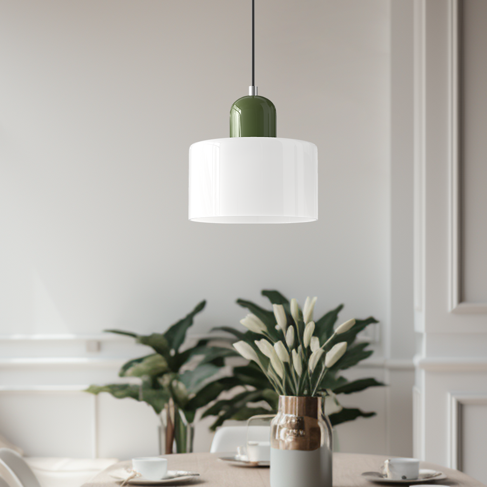 Bauhaus Glas-Pendelleuchte mit lebendiger modernistischer Farbe | Temsk