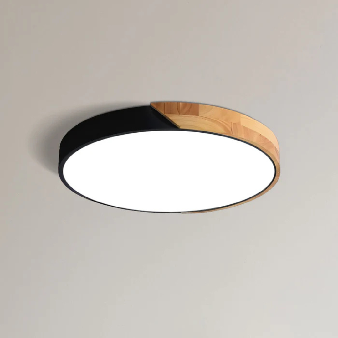 LED-Deckenleuchte mit nordischem Holzdesign für warme, moderne Atmosphäre | Temsk