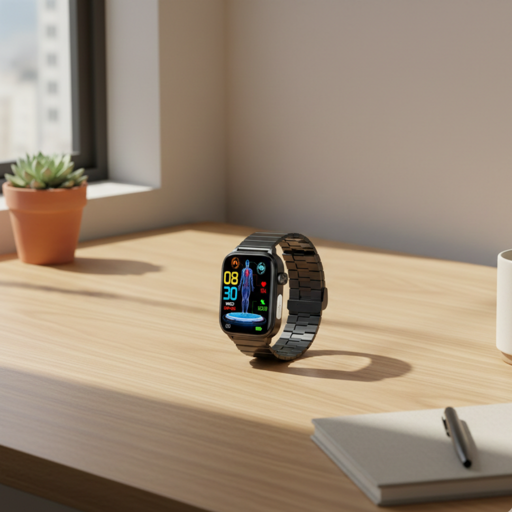 Smartwatch With AMOLED Display And Bluetooth Calling Waterproof Everyday Wear | Temsk