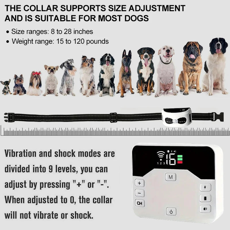 Wireless Dog Fence System With Training Collar For Outdoors | Temsk