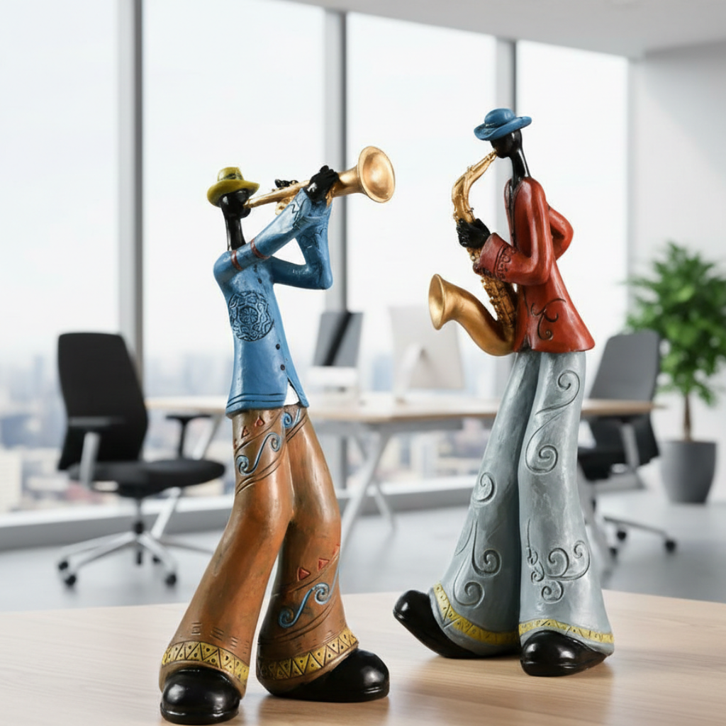 Elegant Abstract Jazz Music Resin Sculpture Figurine | Temsk