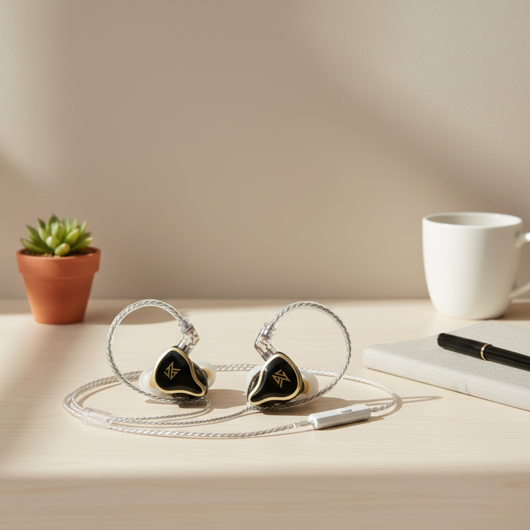 Auriculares Com Fio Hybrid Driver para Audição e Chamadas Diárias | Temsk