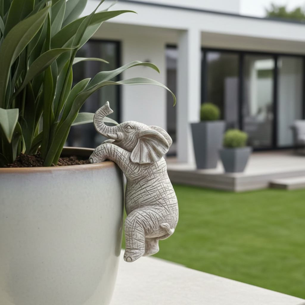 Elephant Climbing Wall Sculpture For Home Decor Display | Temsk