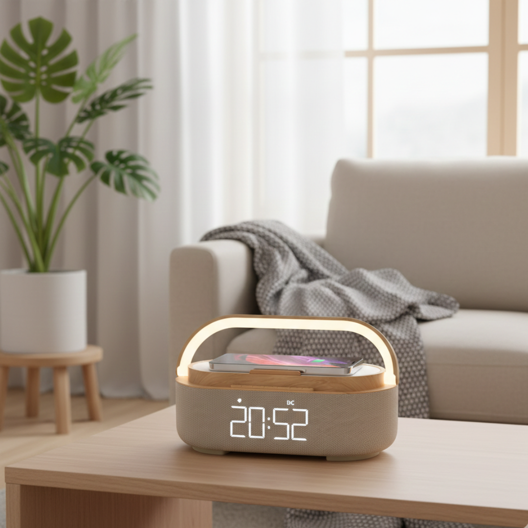 Bezdrátový nabíjecí Bluetooth reproduktor s funkcemi | Temsk
