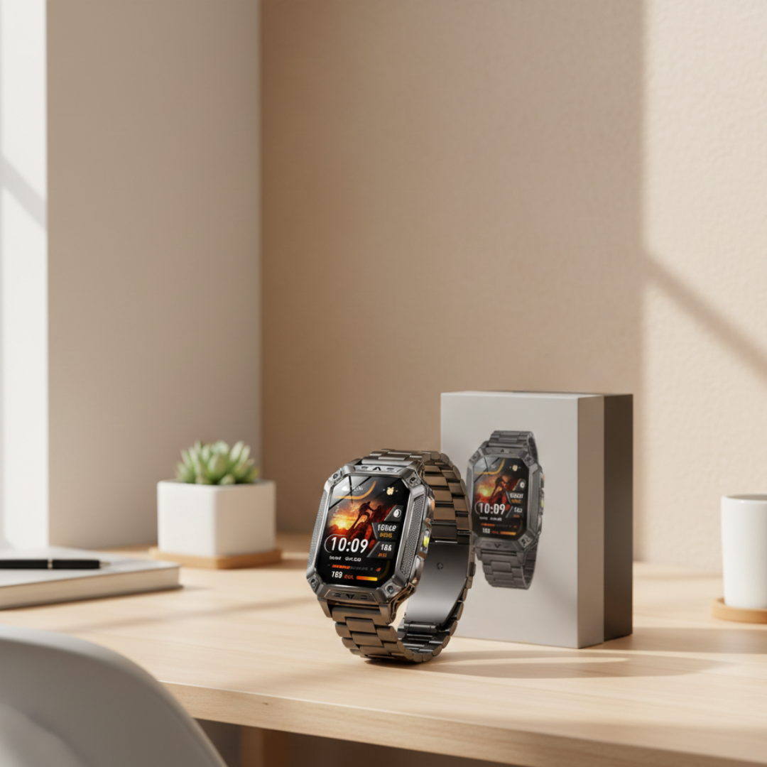 Outdoor Fitness Smartwatch With AMOLED Display, Waterproof Activity Tracker | Temsk