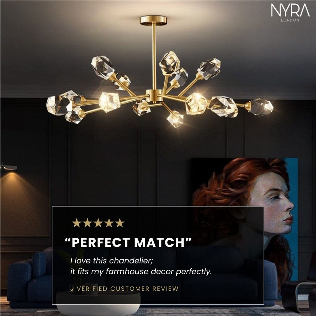 Aurelia Crystal Pendant Light With Modern Design And Bright Beams | Temsk