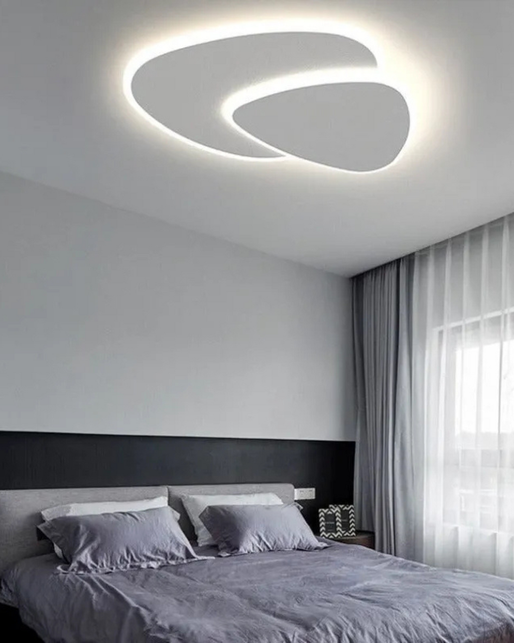 Asymmetrical Ceiling Light With LED Warm Glow For Modern Living Spaces | Temsk