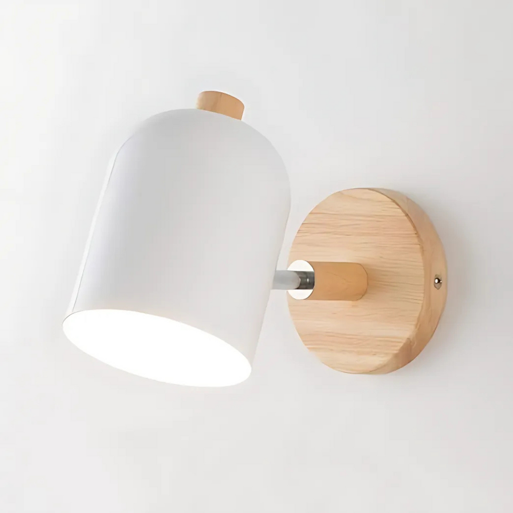 Drelis Nordische Holz-Wandleuchte für Wohnräume, minimalistisches Design | Temsk