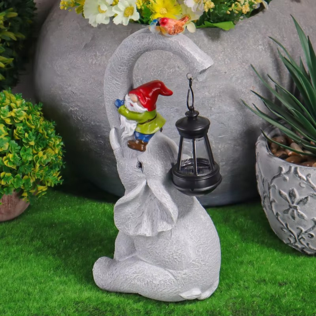 Solar Powered Elephant Garden Lantern For Outdoor Spaces | Temsk