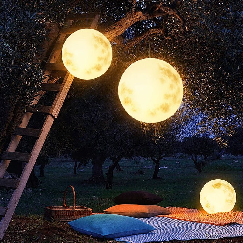 Mondlicht Außenlaterne für Gartenbereiche mit leuchtender Mondkugel | Temsk
