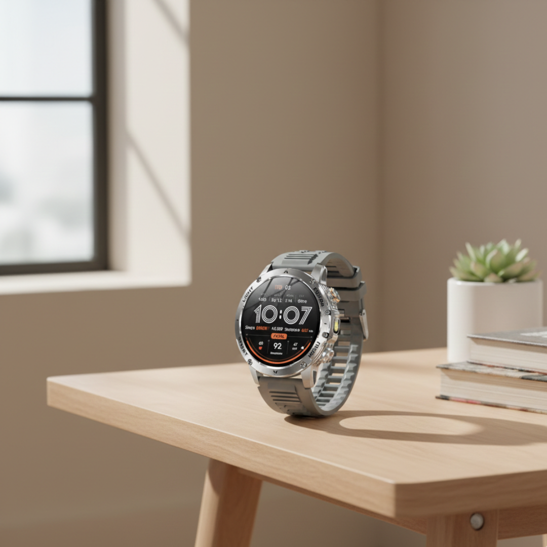 Rugged Outdoor Smartwatch With Waterproof Tactical Design And Long Battery Life | Temsk