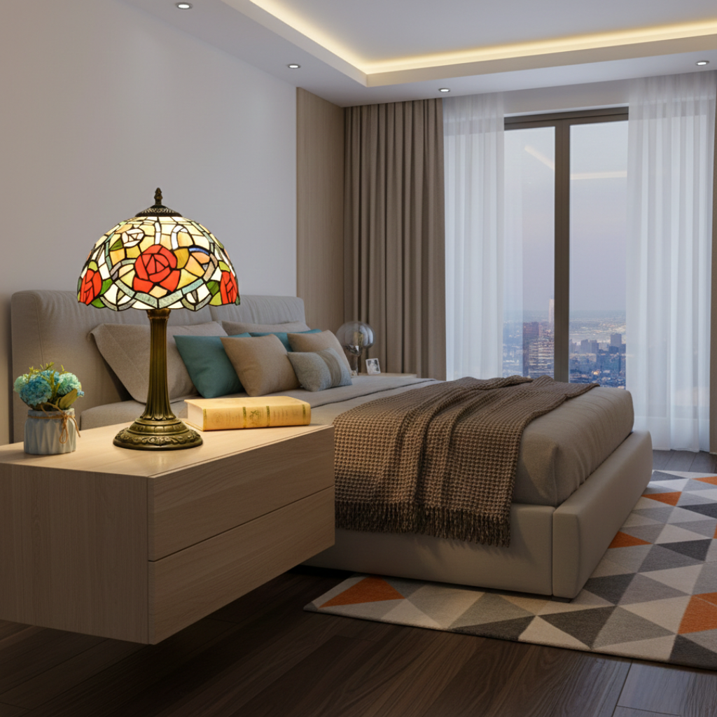 Vintage Stained Glass Table Lamp For Elegant Home Lighting | Temsk