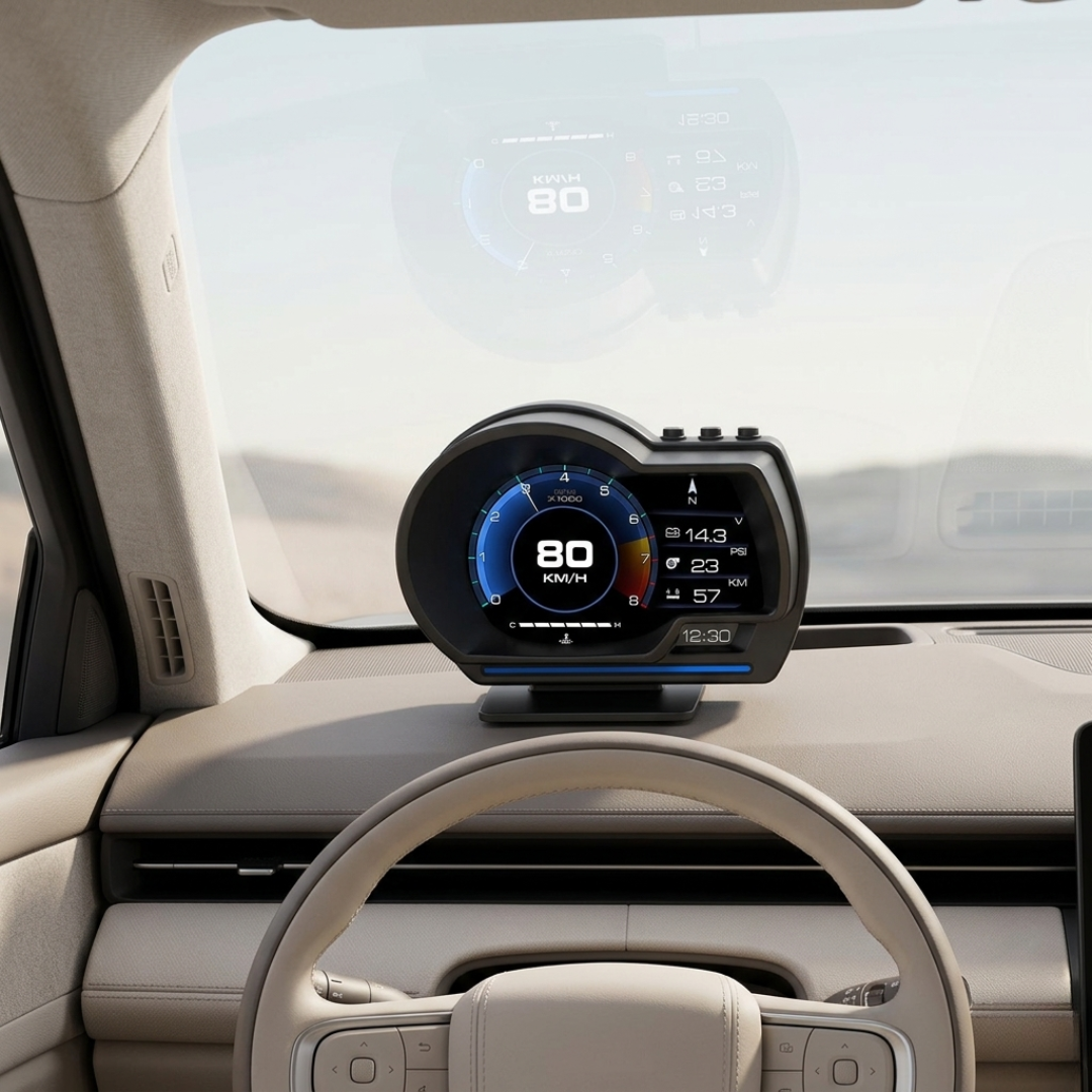 OBD2 Car Head-Up Display For Vehicles Dash Information Readout | Temsk