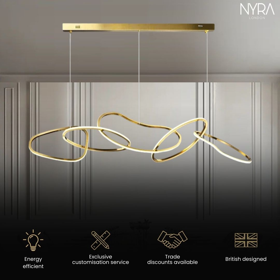 Vela Ring Pendant Light In Rose Gold Or Gold Finish | Temsk