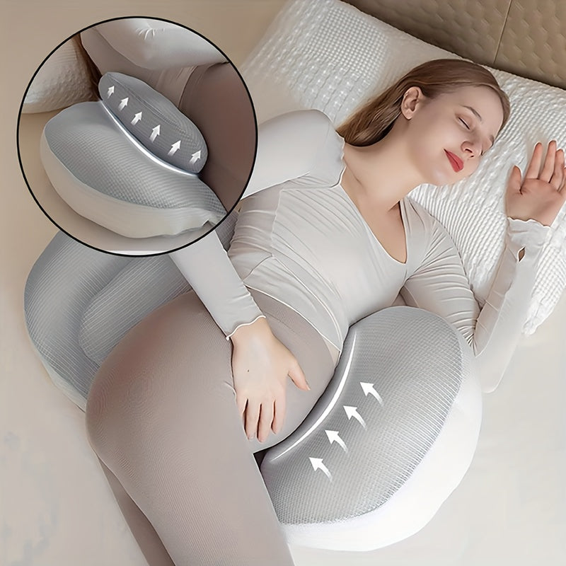 Verstellbares ergonomisches Kissen für werdende Mütter, Seiten- oder Bauchschläfer | Temsk
