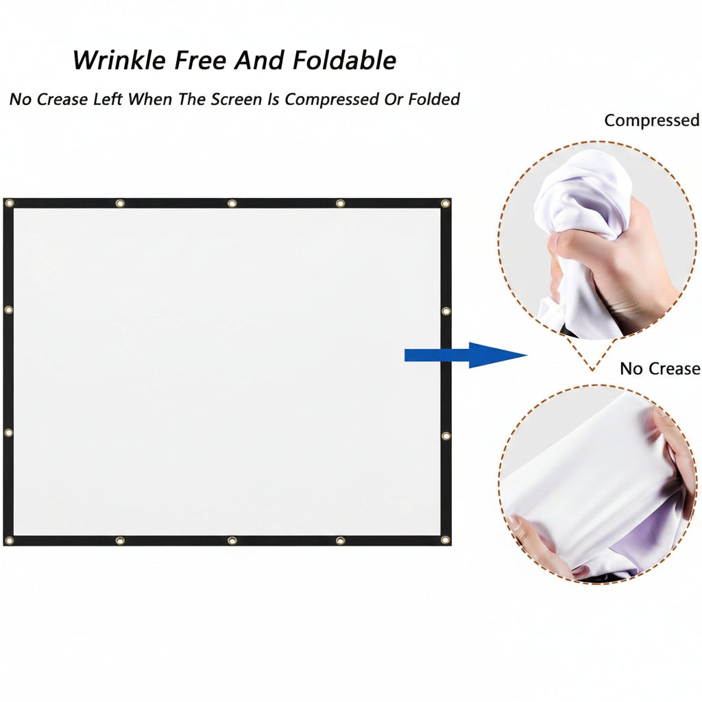 Lightweight 120 Inch Screen For Outdoor Projection And HD Viewing | Temsk