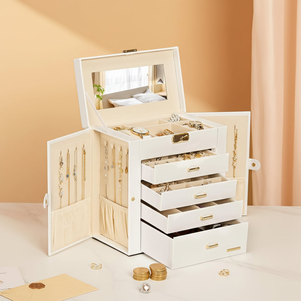 Jewelry Box With Large Drawers For Mother's Day Storage | Temsk