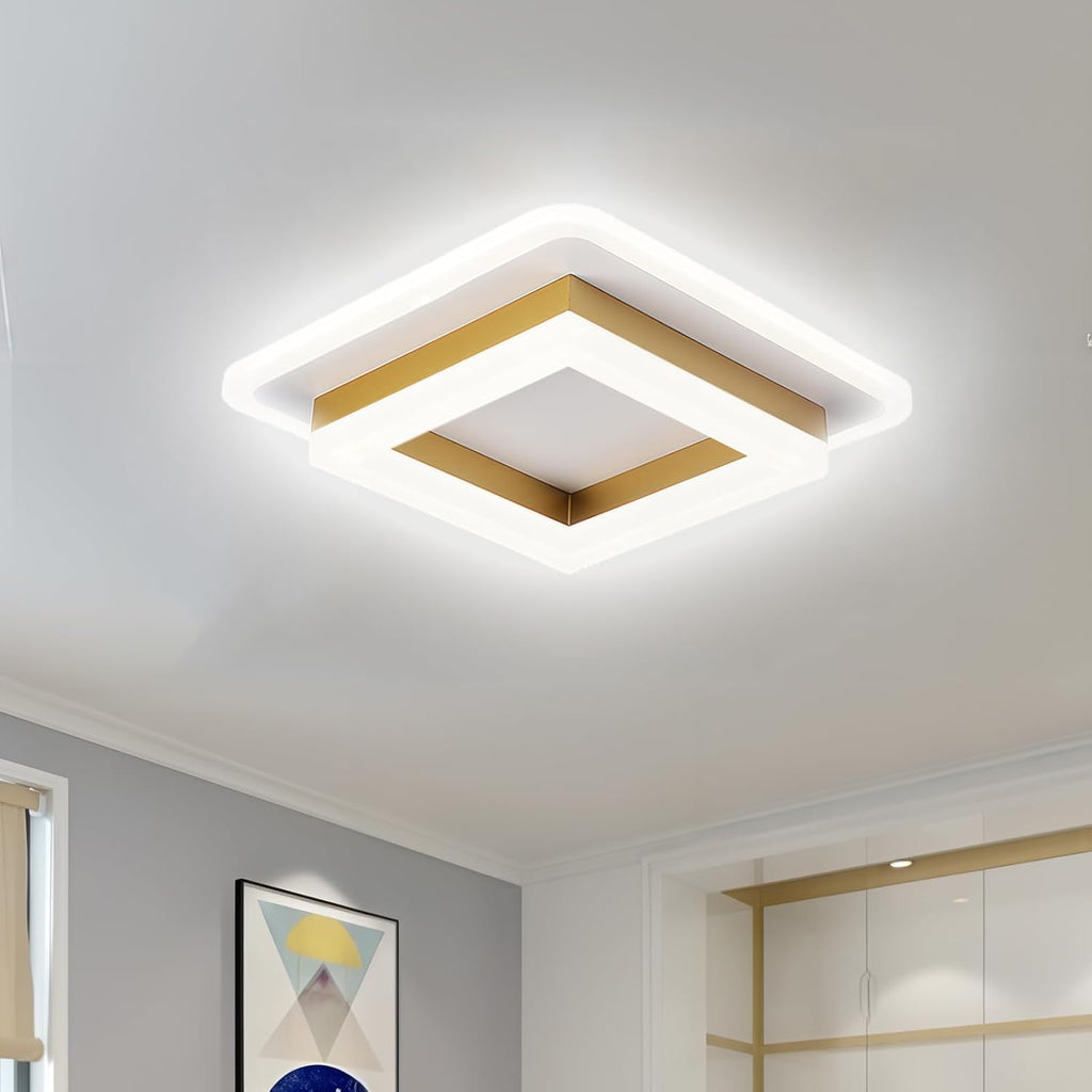 Quadratische LED-Deckenleuchte im Einbau-Stil für Flure und Wohnräume | Temsk