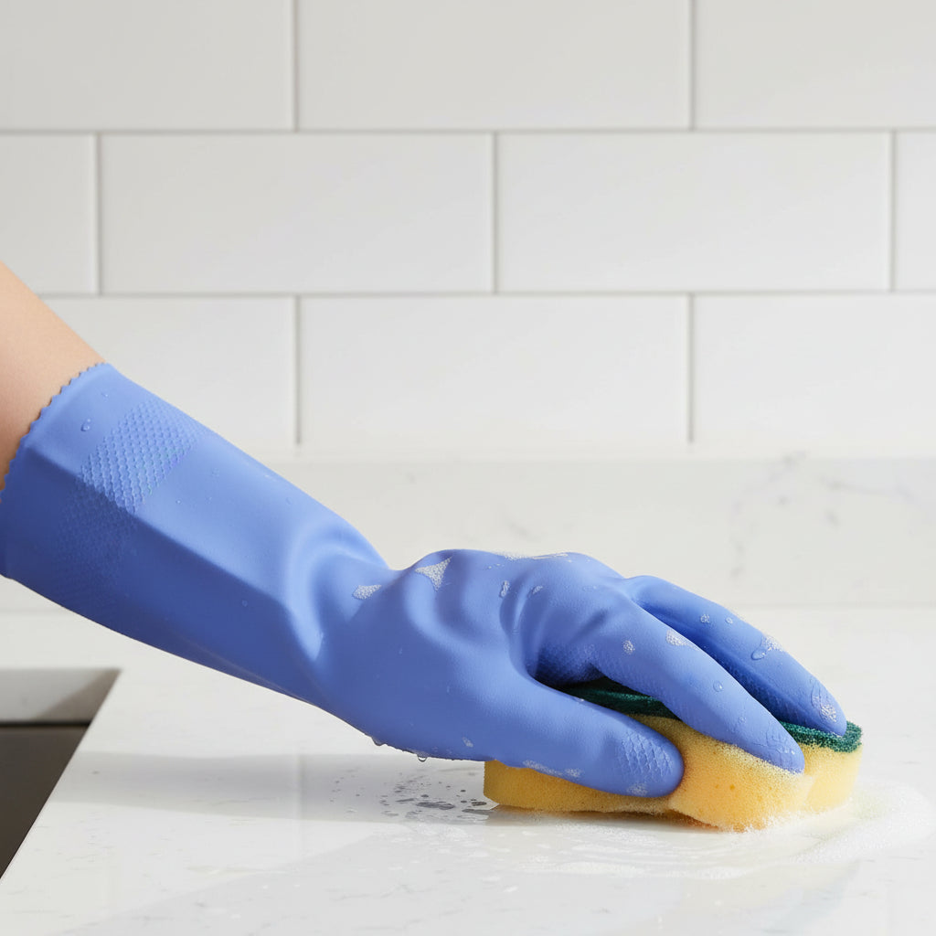 Natural Rubber Gloves For Kitchen Cleaning And Gardening Non-Slip Protection | Temsk