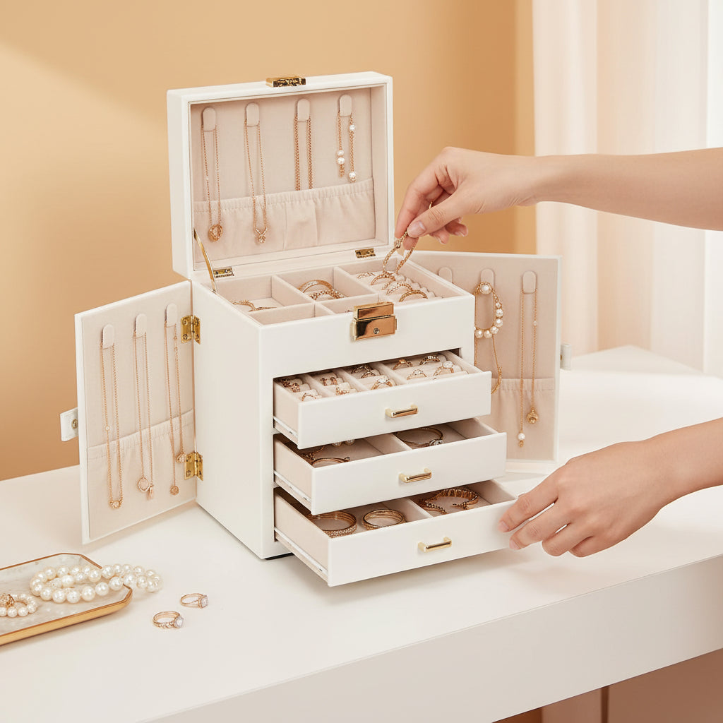 Jewelry Box With Large Drawers For Mother's Day Storage | Temsk
