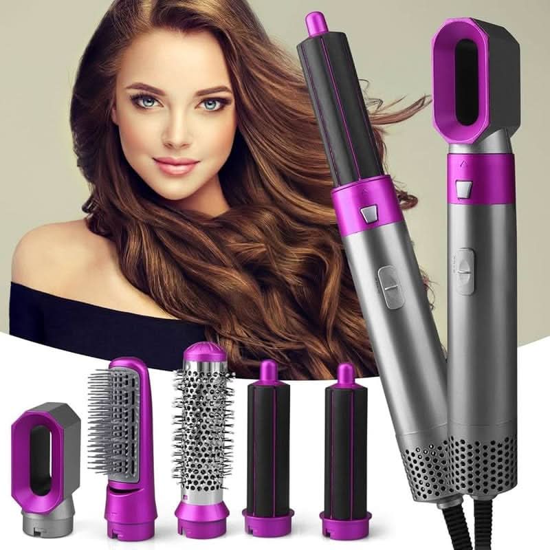 AeroLux 5-In-1 Hair Dryer and Styler for Volume, Curls, and Protection | Temsk
