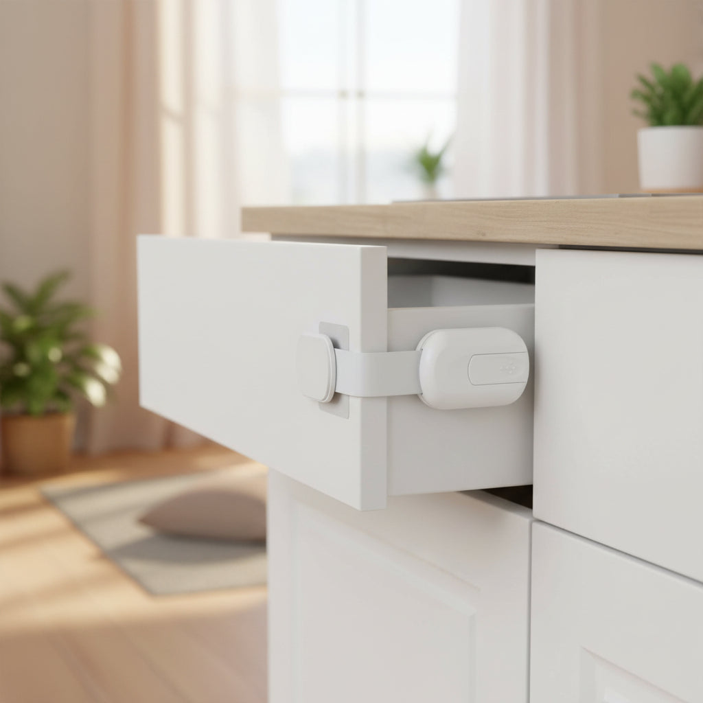 Adhesive Cabinet Locks For Childproofing Drawers And Doors | Temsk