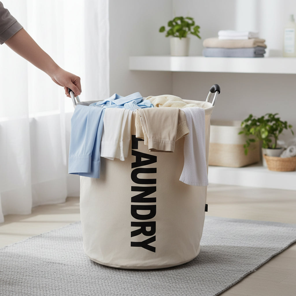 Large Foldable Laundry Hamper With Waterproof Fabric | Temsk