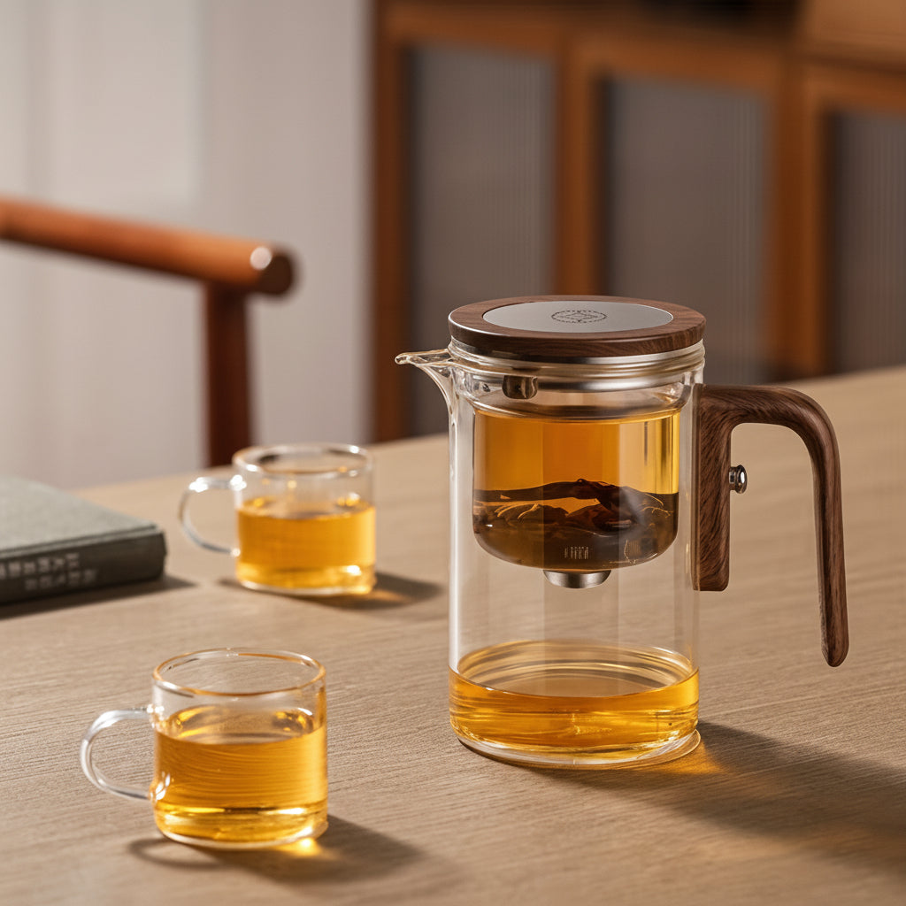 Clear Glass Teapot With Infuser For Loose Leaf Tea Brewing | Temsk