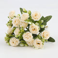 Mother's Day Hanging Rose Basket With Artificial Flowers For Patio Decor | Temsk