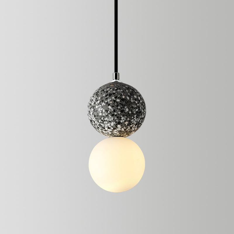 NovaLux LED Pendant Lights Small Glass Lamps For Dining Tables Black And White | Temsk