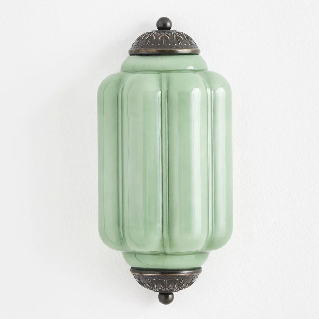Vintage Antique Milk Glass Flush Wall Light Fixture | Temsk