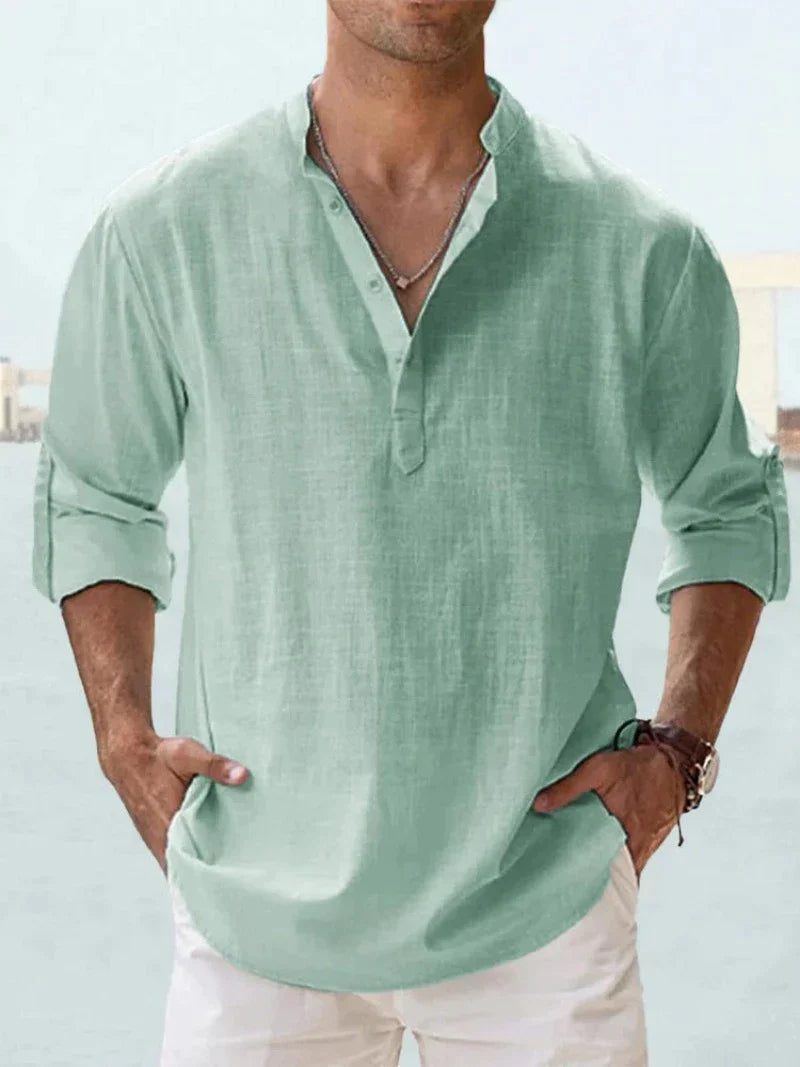 Calder Men Linen Shirt For Everyday Summer Casual Look | Temsk
