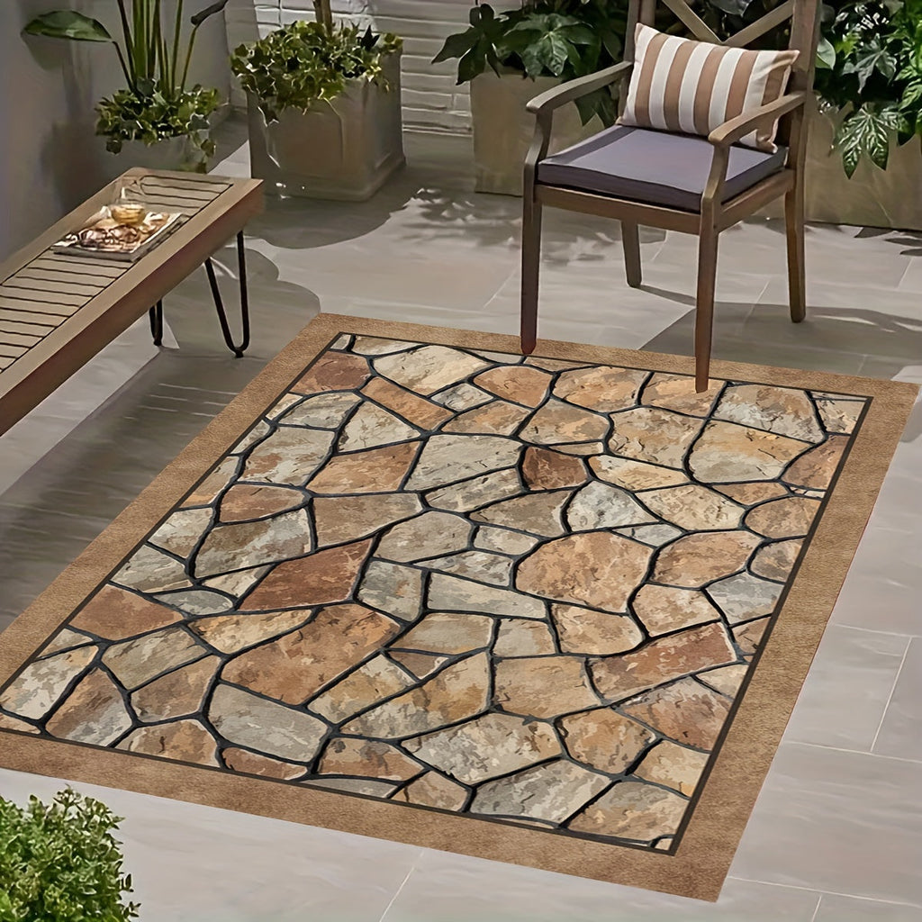 StoneCraft Patio Teppich Strapazierfähiger waschbarer Terrassen-Teppich | Temsk