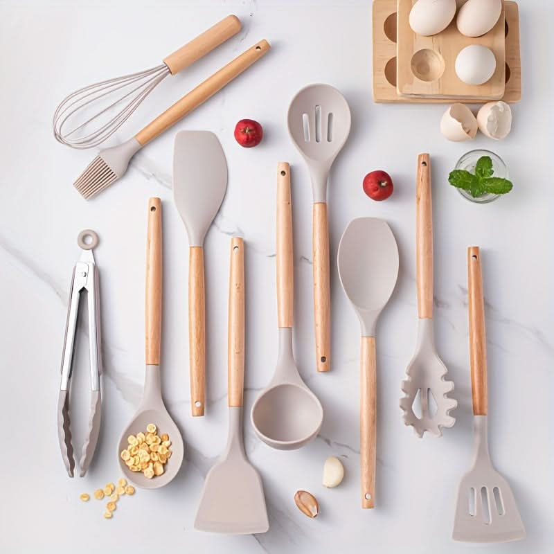 Silicone Kitchen Utensil Set With Heat Resistant Design And Style | Temsk