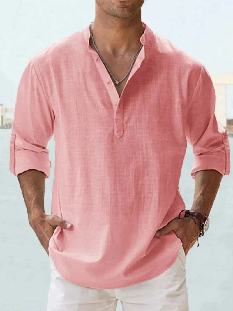 Calder Men Linen Shirt For Everyday Summer Casual Look | Temsk